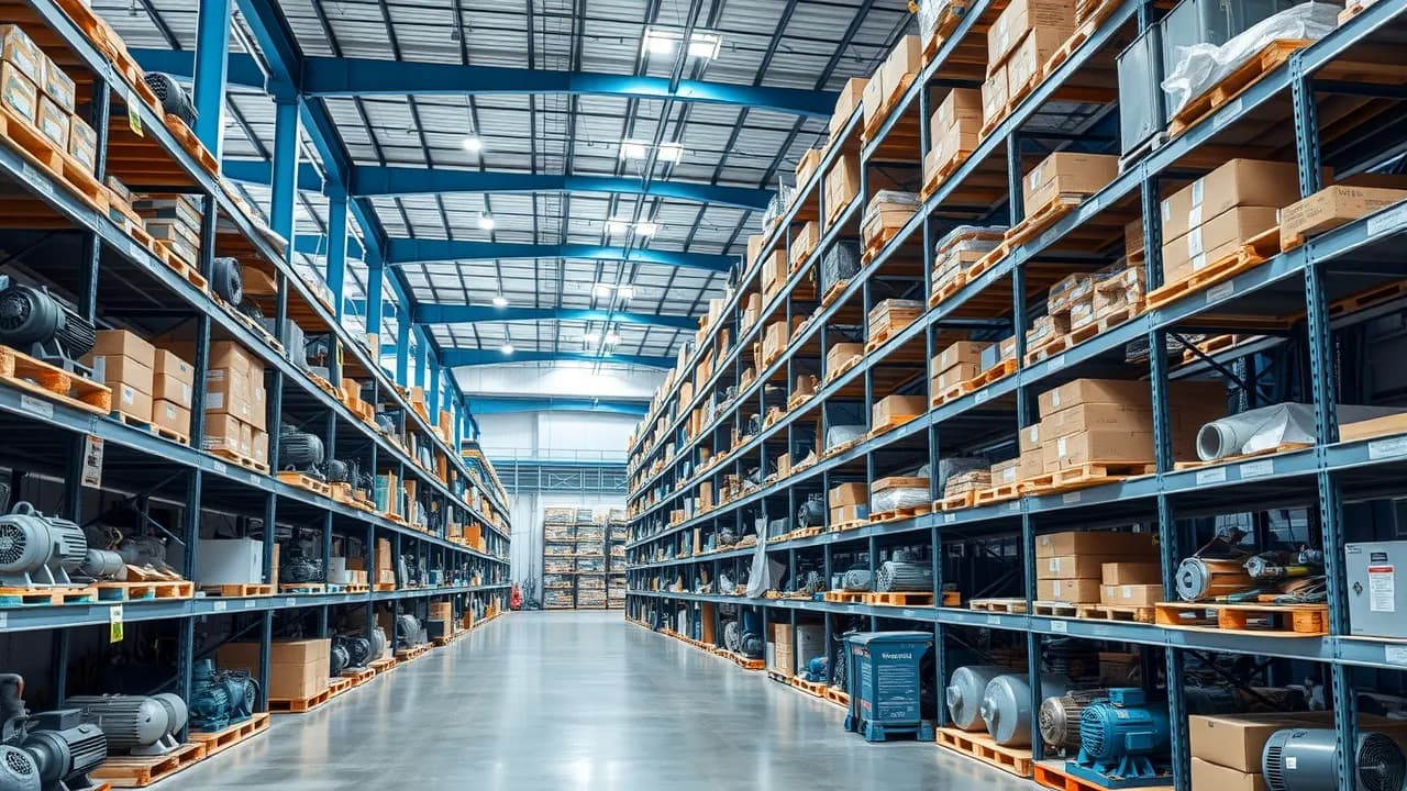 Industrial equipment warehouse